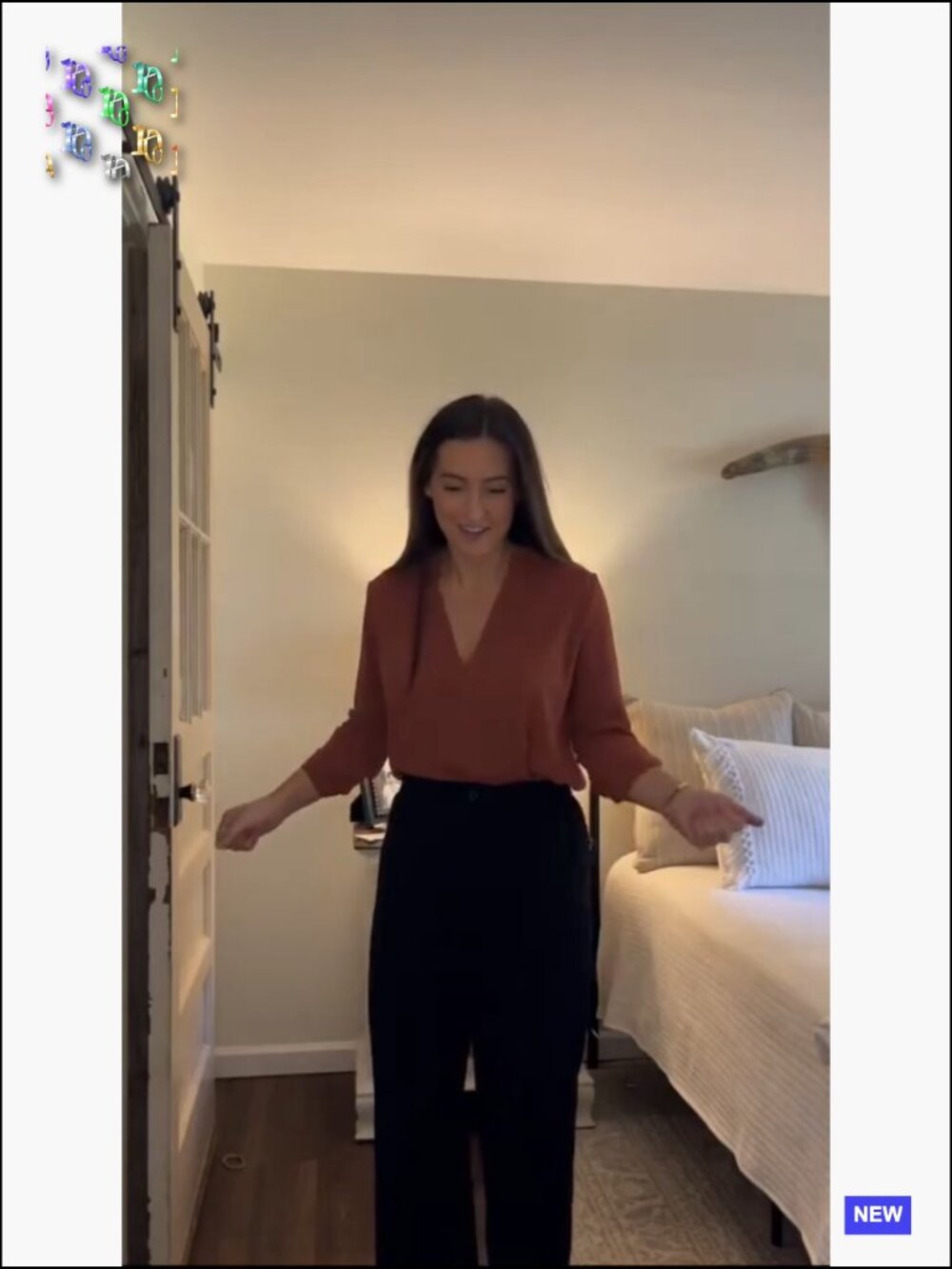 Wide Leg Pants Stretchy Work Trousers Business Casual Elastic Waist Slacks - Picture 6 of 7